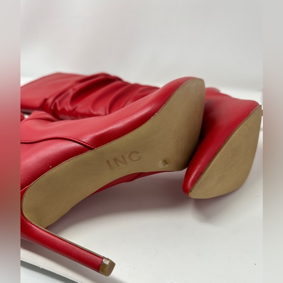INC International Concepts Shoes Inc Womens Iyonna Overtheknee Slouch Boots Red Womens 9 M
